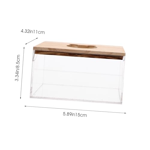 VERDANVERSE Transparente Hamster Badewanne aus Robustem mit Holzdeckel Multifunktional als Sandbad und Toilette Wiederverwendbar für Tägliche Pflege für Kleine Nager und Käfigzubehör von VERDANVERSE