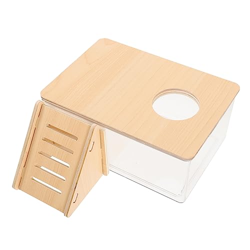 VERDANVERSE Transparente Hamster Sandbadewanne mit Holzleiter Teiliges Mittelgroß Vielseitige Hamsterbad und Sandbadbox für Kleine Haustiere Praktisch Leicht zu Reinigen und Langlebig VERDANVERSE Transparente Hamster Sandbadewanne mit Holzleiter Teiliges Mittelgroß Vielseitige Hamsterbad und Sandbadbox für Kleine Haustiere Praktisch Leicht zu Reinigen und Langlebig von VERDANVERSE