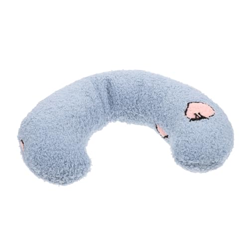 VERDANVERSE U Förmiges Haustier Kopfkissen Nackenschutz Nap Cushion für Hunde Katzen Komfortables Schlafkissen in Blau Ergonomisch und Langlebig von VERDANVERSE