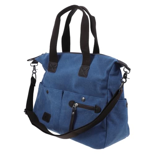 VERDANVERSE Umhängetasche Damen Canvas Große Kapazität Reisetasche für Freizeit Strand und Sport Blau für von VERDANVERSE
