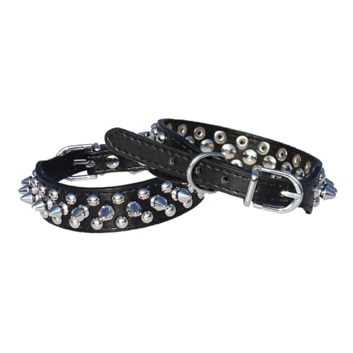 VERDANVERSE Verstellbares Hundehalsband aus PU mit Stacheln S für Haustiere für und Training mit Ring für Anhänger VERDANVERSE Verstellbares Hundehalsband aus PU mit Stacheln S für Haustiere für und Training mit Ring für Anhänger von VERDANVERSE
