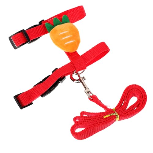 VERDANVERSE Verstellbares Kaninchen Geschirr und Leine Set Leichtes Flexibles Haustiergeschirr für Kleintiere Bequemer Brustgurt für Kaninchen Frettchen und Katzen für Sicheres Spazierengehen von VERDANVERSE
