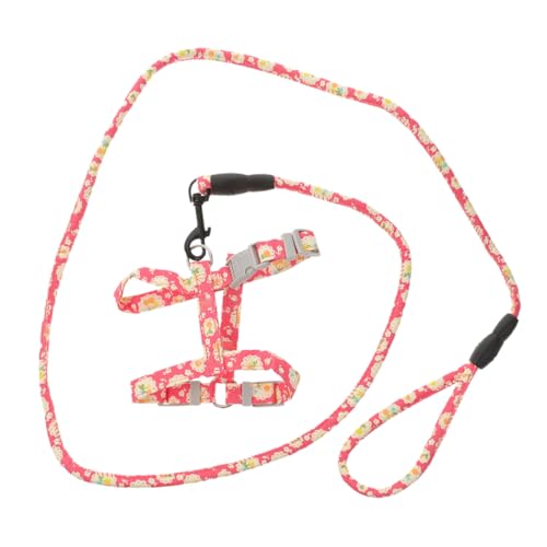 VERDANVERSE Verstellbares Katzengeschirr Ausbruchsicher mit Leine Flexibles Leichtes Katzenhalsband für Sicheren Spaziergang Einstellbares Brustgeschirr Rotes Design mit VERDANVERSE Verstellbares Katzengeschirr Ausbruchsicher mit Leine Flexibles Leichtes Katzenhalsband für Sicheren Spaziergang Einstellbares Brustgeschirr Rotes Design mit von VERDANVERSE