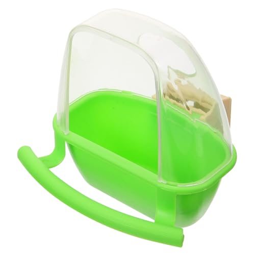 VERDANVERSE Vogelfutterbox Futternapf Für Sittiche Füttern Vogelfutterhaus Für Käfig Vogelkäfig Futterhäuschen Für Papageien Vogelsamen Vogel Fütterer Plastik Light Green Wiederverwendbar von VERDANVERSE