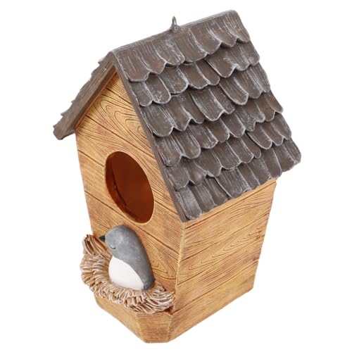 VERDANVERSE Vogelhaus Vogelnest Meise Vogel- für Zuhause Häuser Garten hängendes vogelhaus dekorativer Vogelkäfig Vogelhäuschen Vogel Zuhause Haustierbedarf dekoratives Vogelhaus Harz von VERDANVERSE