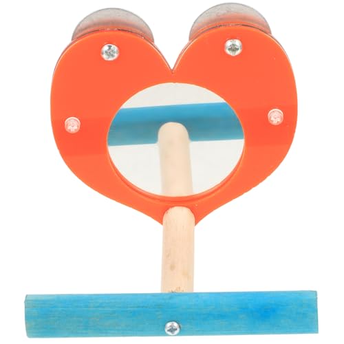 VERDANVERSE Vogelspiegelspielzeug Papageienspielzeug Vogel Papagei Schaukel Klein des Vogelspiegels Papagei Papageientraining Vogel Spiegel Acryl Zufällige Farbe von VERDANVERSE
