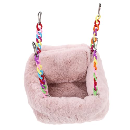VERDANVERSE Warme Kleintier Hängematte aus Baumwolle Dekoratives Hamsterbett mit Bequemem Design Geeignet für Hamster Chinchillas Meerschweinchen Kuscheliges Versteck für Käfig für Kalte von VERDANVERSE
