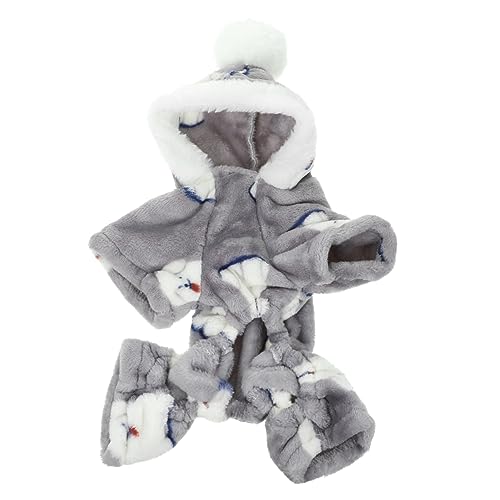 VERDANVERSE Warme Welpekleidung Hund Thermokleidung für Haustiere Pfote UPS Urlaub Winterjacke für Welpen Plüsch -Haustierkleidung Winterkostüm für Haustiere Baumwolle Grau VERDANVERSE Warme Welpekleidung Hund Thermokleidung für Haustiere Pfote UPS Urlaub Winterjacke für Welpen Plüsch -Haustierkleidung Winterkostüm für Haustiere Baumwolle Grau von VERDANVERSE