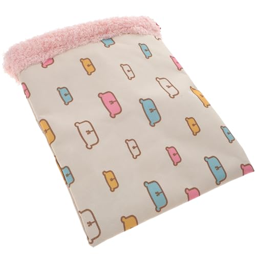 VERDANVERSE Haustier Schlafsack für Kleine Tiere Warmes Hamsterbett Wickeldecke für Kaninchen 23x18cm Tragbares Haustier Nest Zufällige Farbe von VERDANVERSE