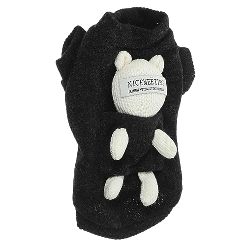 VERDANVERSE Warmer Haustierpullover Winterpullover Für Hunde Haustierhundkleidung Süßer Hundekleidungsbär Winter Atmungsaktive Haustierweste Hunde-Outfits Vlies Welpe Ups Schwarz Baumwolle VERDANVERSE Warmer Haustierpullover Winterpullover Für Hunde Haustierhundkleidung Süßer Hundekleidungsbär Winter Atmungsaktive Haustierweste Hunde-Outfits Vlies Welpe Ups Schwarz Baumwolle von VERDANVERSE