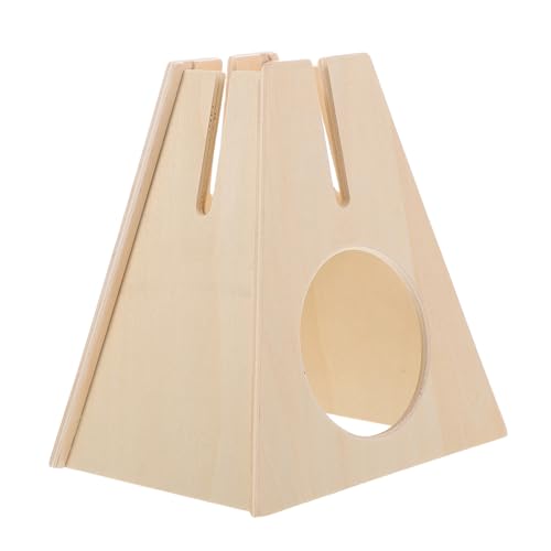 VERDANVERSE Wasserspenderständer Für Hamster – Wasserflaschenhalter Für Kleintiere, Halterung Für Trinkflaschen Aus Holz Mit Versteck, Multifunktionales Käfigzubehör von VERDANVERSE