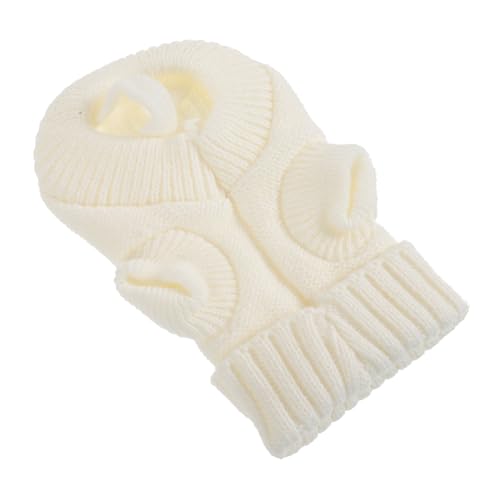 VERDANVERSE hundemantel Dog Raincoat Niedlicher Hundepullover hundejacke Entzückender Winterpullover für Haustiere Warmes Welpenkostüm Dackel Kleidung für Hunde Heimtierbedarf Polyester Beige von VERDANVERSE