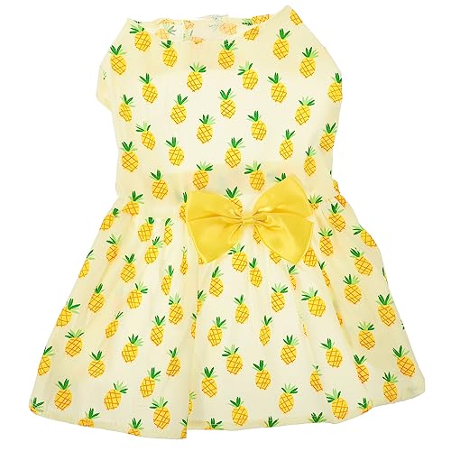 VERDANVERSE pet-Rock Party Ananas-Hundekleid Kostüme Haustier kleines Hundekostümkleid Tutu für Hunde Hawaiianische Hundehundkostüm sommerliches hundekleid Welpenkleid Polyester von VERDANVERSE