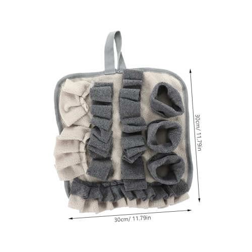VERDANVERSE rutschfeste Snuffing Decke aus Fleece Trainings und Schnüffelmatte für Kaninchen Langlebiges Foraging Pad mit Rutschfestem Boden Graue Haustierbeschäftigung von VERDANVERSE