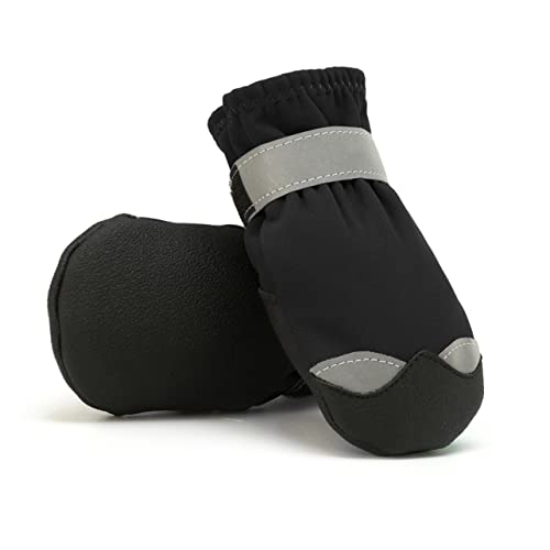 VERDANVERSE wasserdichte Hundeschuhe Winter Pfotenschutz rutschfeste Outdoor Schneeschuhe für Hunde mit Verschleißfester Sohle und Reflektierendem Design für Kaltes von VERDANVERSE