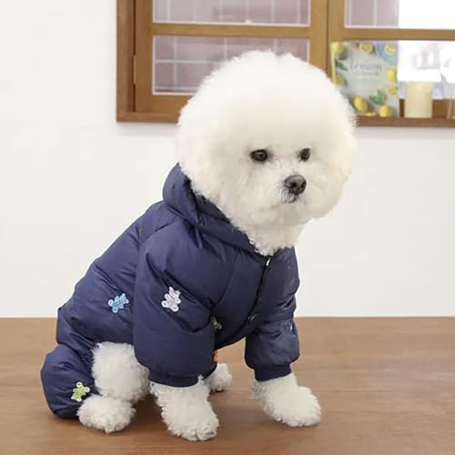 Hundekleidung Haustier Vierbeiniger Mantel Warm Winter Outfit Schnauzer Daunenjacke Welpen Süße Jacke von VERIMP