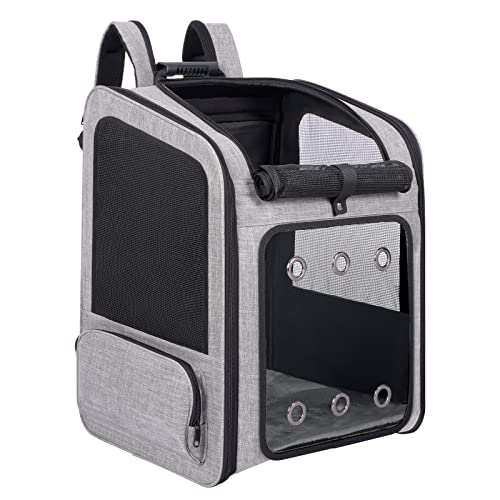 VERSMELO Extra großer Haustier-Transport-Rucksack für Katzen unter 13,6 kg, für Hunde, Welpen, Kaninchen, andere Tiere unter 11,3 kg, belüftetes Design, ideal für Reisen/Wandern/Outdoor von VERSMELO