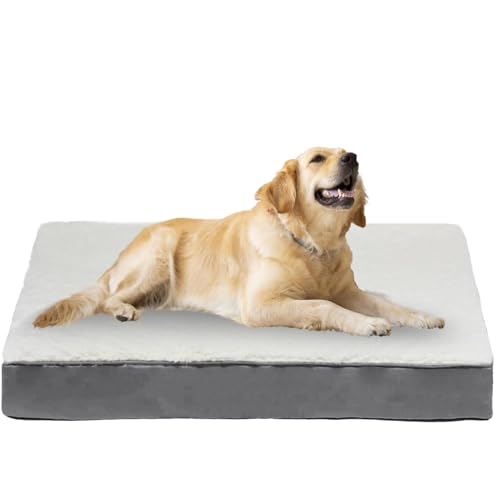 VERTUPET Orthopädisches Hundebett mit Memory Foam, Waschbare Abdeckung und Flauschigem Hundekissen für Große Hunde, Hundesofa, und Kistenmatte von VERTUPET