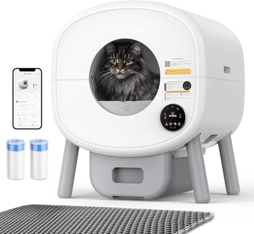 VERYMODEL Katzenklo Selbstreinigend, Selbstreinigende Katzentoilette, Automatische Elektrisches Katzenklo XXL mit App-Steuerung, Katzenstreu Matte, Anti-Pinch, Anti-Odor Self Cleaning Cat Litter Box VERYMODEL Katzenklo Selbstreinigend, Selbstreinigende Katzentoilette, Automatische Elektrisches Katzenklo XXL mit App-Steuerung, Katzenstreu Matte, Anti-Pinch, Anti-Odor Self Cleaning Cat Litter Box von VERYMODEL