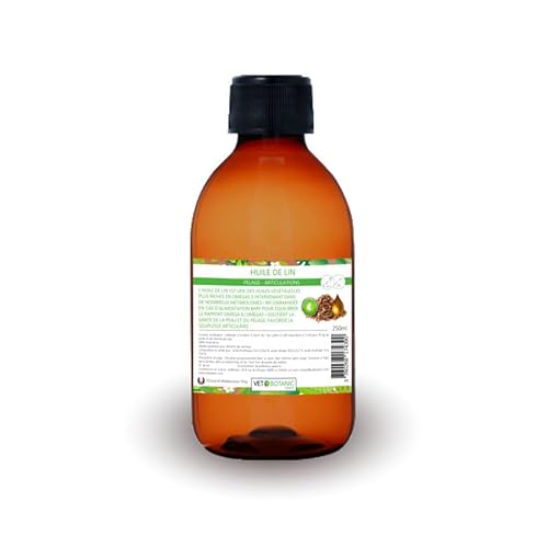 Leinöl für Hunde und Katzen, Gelenkgeschmeidigkeit und Gesundheit des Fells, 250 ml von VET BOTANIC