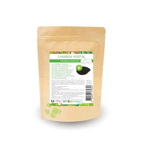 Pflanzliche Kohle für Hunde und Katzen, Verdauungsstörungen, 100 g Pflanzliche Kohle für Hunde und Katzen, Verdauungsstörungen, 100 g von VET BOTANIC