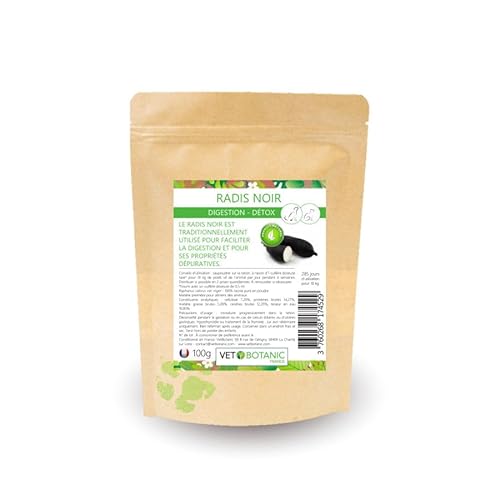Rettich-Pulver, Verdauung und Entgiftung, für Hunde und Katzen, 100 g von VET BOTANIC