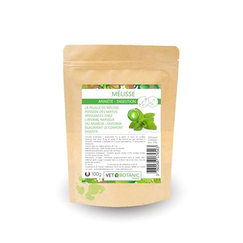 Toronjil Angst, Verdauung bei Hunden und Katzen, reines Blattpulver, 100 g Vet Botanic von VET BOTANIC