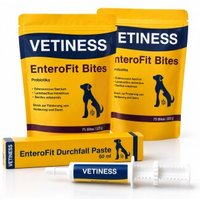 VETINESS EnteroFit Darm-Set für Hunde – Durchfall Paste 60 ml + 2× EnteroFit Bites von VETINESS
