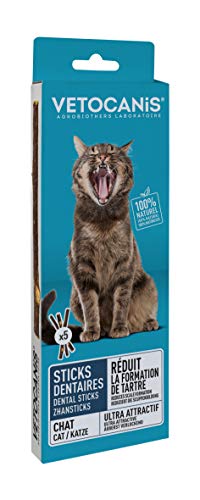 Vetocanis Anti-Kalk-Sticks für Katzen, 100% natürlich, 5 Stäbchen, Reinigung der Zähne und Pflege Vetocanis Anti-Kalk-Sticks für Katzen, 100% natürlich, 5 Stäbchen, Reinigung der Zähne und Pflege von VETOCANIS