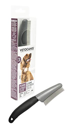 Vetocanis Flohkamm für Hunde, Kamm zur Fellpflege mit feinen Zähnen aus Edelstahl. von VETOCANIS