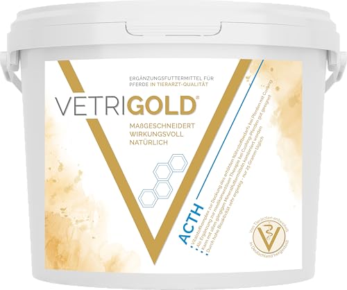 VETRIGOLD - VETRIGOLD ACTH (1,5 kg Pellet)- Mineralfutter für Pferde mit Cushing - PPID | hoher Kräuteranteil - mit Mönchspfeffer | mit Vitalpilzen | nur 25 Gramm täglich von VETRIGOLD