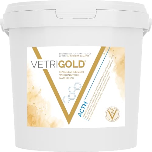 VETRIGOLD - VETRIGOLD ACTH (5,0 kg Pellet)- Mineralfutter für Pferde mit Cushing - PPID | hoher Kräuteranteil - mit Mönchspfeffer | mit Vitalpilzen | nur 25 Gramm täglich von VETRIGOLD