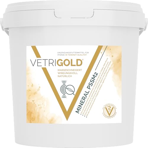 VETRIGOLD - VETRIGOLD Mineral PSSM2 (Pellet) | Mineralfutter für PSSM2 / MIM-Pferde | hoher Aminosäuren - Spurenelemente und Vitamine | Muskelstoffwechsel | mit Vitalpilzen (5,0 kg) von VETRIGOLD