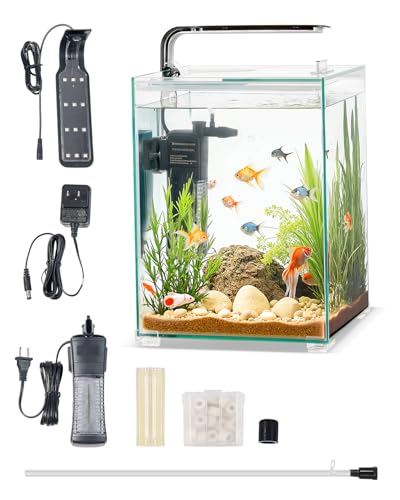 VEVOR Aquarium, quadratisch, ultraklares Glas, Starter, intelligentes Aquarium, verstellbare 3-farbige Beleuchtung, selbstreinigendes System, Fischglas für Süß- und Salzwasser, Fische, Zuhause, Büro VEVOR Aquarium, quadratisch, ultraklares Glas, Starter, intelligentes Aquarium, verstellbare 3-farbige Beleuchtung, selbstreinigendes System, Fischglas für Süß- und Salzwasser, Fische, Zuhause, Büro von VEVOR