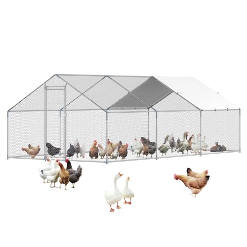 VEVOR Großer Hühnerstall aus Metall, 3 x 5,9 x 2 m, begehbarer Hühnerstall für Hof mit Abdeckung, Spitzdach, Hühnerstall mit Sicherheitsschloss für Outdoor und Hinterhof, Bauernhof, VEVOR Großer Hühnerstall aus Metall, 3 x 5,9 x 2 m, begehbarer Hühnerstall für Hof mit Abdeckung, Spitzdach, Hühnerstall mit Sicherheitsschloss für Outdoor und Hinterhof, Bauernhof, von VEVOR