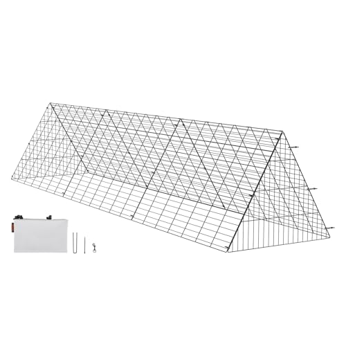 VEVOR Hühnertunnel, 300.0 cmx 71.1 cm x 61.5 cm (LxBxH) Hühnertunnel für Hof, tragbare Hühnertunnel für draußen, einfache Installation, Hühnerstallgehege, geeignet für Hühner, Enten, Kaninchen von VEVOR