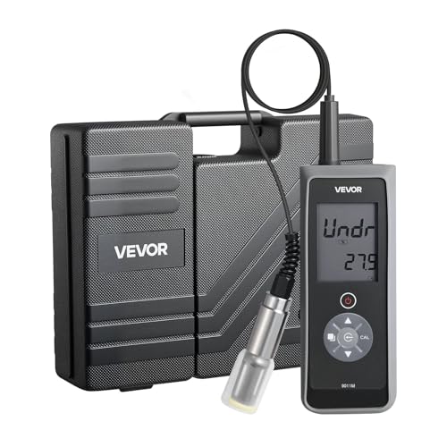 VEVOR Messgerät für gelösten Sauerstoff, Messbereich 0,0–20,0 mg/l, tragbares Testset mit 4 m Elektrodenkabel & Membransatz & Tragetasche, Speicherung von Datensätzen, DO-Messgerät für Teiche von VEVOR