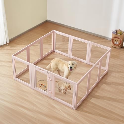 VEVOR Wurfkiste für Welpen, 1540x1500x600 mm, Welpenlaufstall, mit transparenten Fenstern und Schloss, pinken Rahmen, Hundelaufstall, Tierauslauf, Hunde Wurfbox für extra große Hunde VEVOR Wurfkiste für Welpen, 1540x1500x600 mm, Welpenlaufstall, mit transparenten Fenstern und Schloss, pinken Rahmen, Hundelaufstall, Tierauslauf, Hunde Wurfbox für extra große Hunde von VEVOR