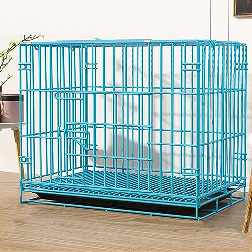 Indoor-Katzenkäfig, abschließbare Habitat-Box mit Tablett und Hängematte, for Zuhause, doppelschichtiger Freiraum, zweistöckiges Katzenhaus, Katzenbedarf ( Color : Blue , Size : W35xL52xH42cm/W12.9xL1 von VErem