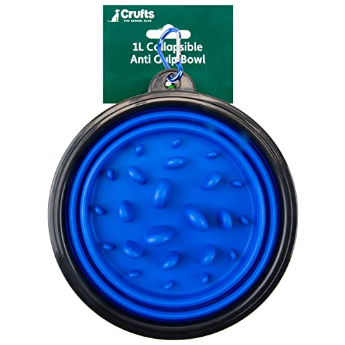 VFM/Crufts Collapsible Anti Gulp Travel Pet Food Bowl, 1 Litre VFM/Crufts Collapsible Anti Gulp Travel Pet Food Bowl, 1 Litre von VFM e-Store