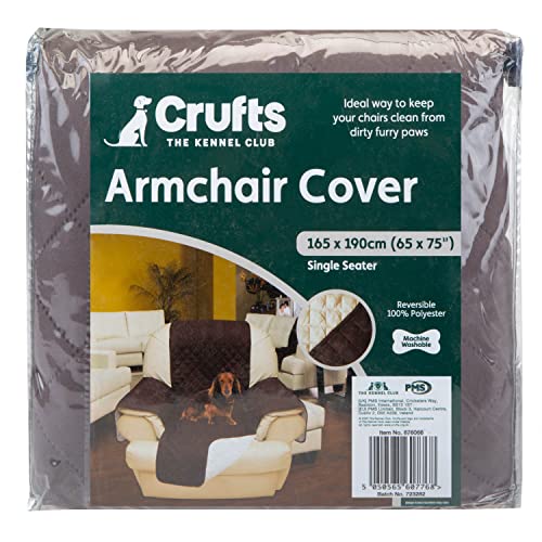 VFM/Crufts- Pets Armchair Cover, Brown and Beige, 165 x 190cm von VFM e-Store