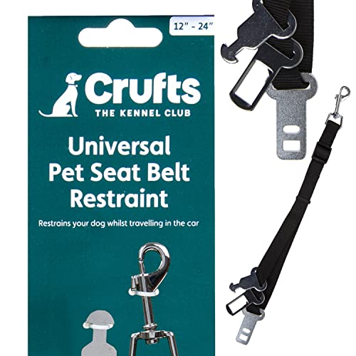 VFM/Crufts -Universal Pet Seat Belt Travel Restraint 3 Assorted Car Buckles von VFM e-Store
