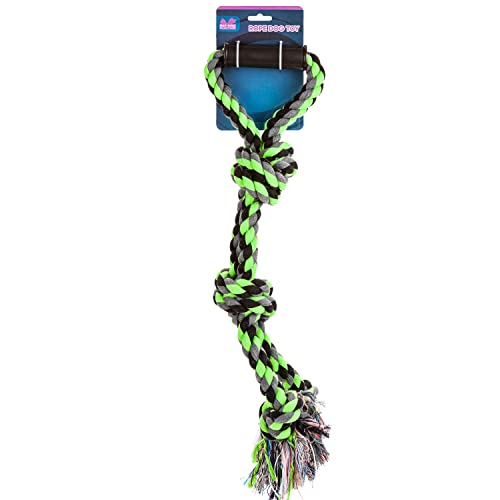 VFM Hundespielzeug mit Griff, Doppelknoten, Grün VFM Hundespielzeug mit Griff, Doppelknoten, Grün von VFM e-Store
