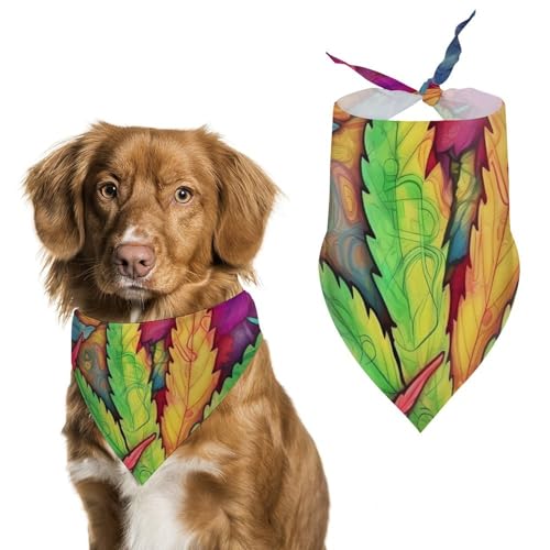 Hundehalstuch, dreieckig, waschbar, Polyester, niedliches Haustier-Bandana für mittelgroße und große Hunde, Welpen und Katzen, mehrfarbig Hundehalstuch, dreieckig, waschbar, Polyester, niedliches Haustier-Bandana für mittelgroße und große Hunde, Welpen und Katzen, mehrfarbig von VFMKT