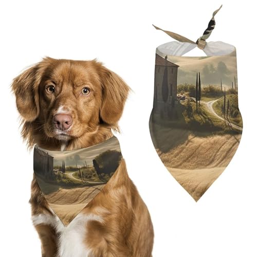 Hundehalstuch, dreieckig, waschbar, Polyester, niedliches Haustier-Bandana für mittelgroße und große Hunde, Welpen und Katzen Hundehalstuch, dreieckig, waschbar, Polyester, niedliches Haustier-Bandana für mittelgroße und große Hunde, Welpen und Katzen von VFMKT