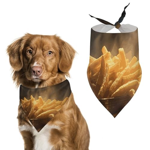 Hundehalstuch, dreieckig, waschbar, Polyester, niedliches Haustier-Bandana für mittelgroße und große Hunde, Welpen und Katzen von VFMKT
