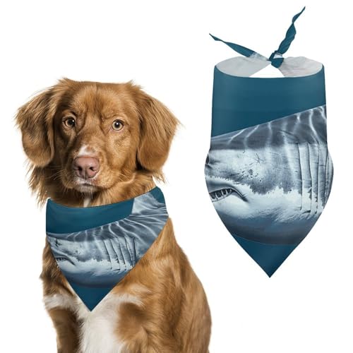 Hundehalstuch, dreieckig, waschbar, Polyester, niedliches Haustier-Bandana für mittelgroße und große Hunde, Welpen und Katzen Hundehalstuch, dreieckig, waschbar, Polyester, niedliches Haustier-Bandana für mittelgroße und große Hunde, Welpen und Katzen von VFMKT