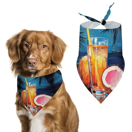 Hundehalstuch, dreieckig, waschbar, Polyester, niedliches Haustier-Bandana für mittelgroße und große Hunde, Welpen und Katzen Hundehalstuch, dreieckig, waschbar, Polyester, niedliches Haustier-Bandana für mittelgroße und große Hunde, Welpen und Katzen von VFMKT