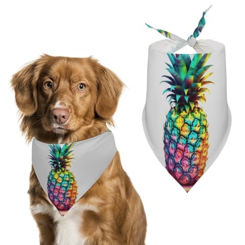 Hundehalstuch, dreieckig, waschbar, Polyester, niedliches Haustier-Bandana für mittelgroße und große Hunde, Welpen und Katzen Hundehalstuch, dreieckig, waschbar, Polyester, niedliches Haustier-Bandana für mittelgroße und große Hunde, Welpen und Katzen von VFMKT