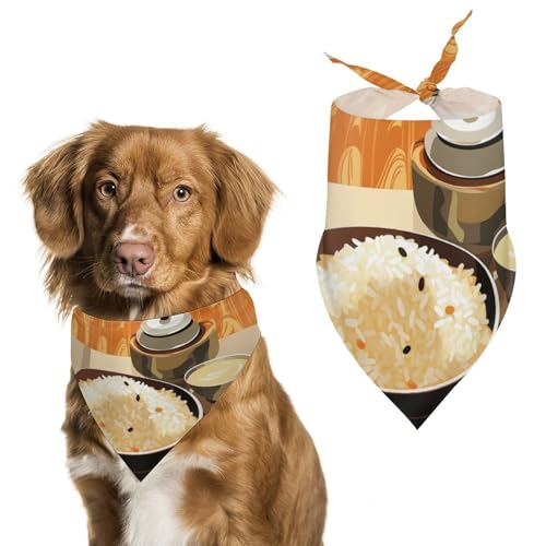 Hundehalstuch, dreieckig, waschbar, Polyester, niedliches Haustier-Bandana für mittelgroße und große Hunde, Welpen und Katzen Hundehalstuch, dreieckig, waschbar, Polyester, niedliches Haustier-Bandana für mittelgroße und große Hunde, Welpen und Katzen von VFMKT
